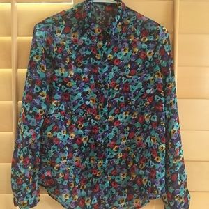 American apparel button down chiffon top